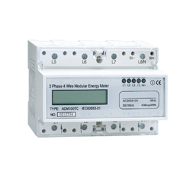 ADM100TC Three Phase DIN-RAIL Watt-hour Meter